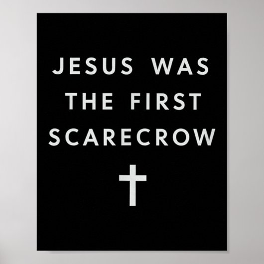 Jezus Was De Eerste Vogelverschrikker – Minimalist Poster (Voorkant)