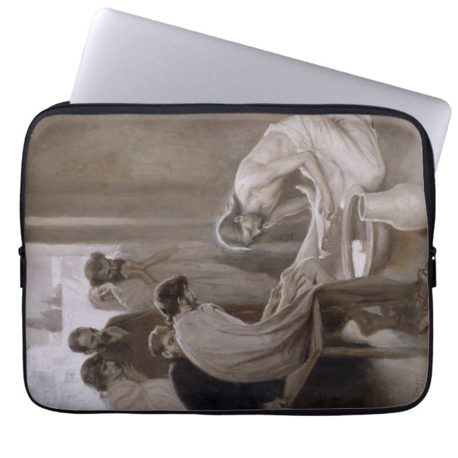 Jezus was de voeten van Zijn discipelen Laptop Sleeve (Voorkant)