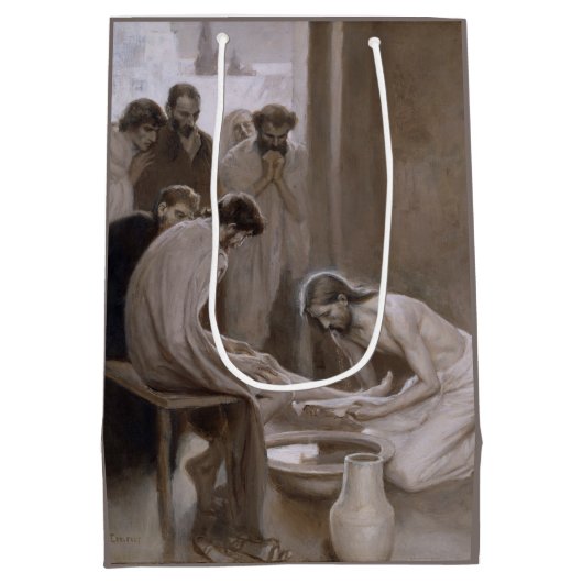 Jezus was de voeten van Zijn discipelen Medium Cadeauzakje (Achterkant)