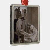 Jezus was de voeten van Zijn discipelen Metalen Ornament (Rechts)