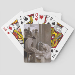 Jezus was de voeten van Zijn discipelen Pokerkaarten