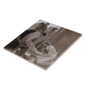 Jezus was de voeten van Zijn discipelen Tegeltje (Zijkant)