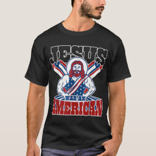 Jezus was een Amerikaan op 4 juli grappig T-shirt