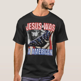 Jezus was een Amerikaanse vlag op 4 juli van Chris T-shirt