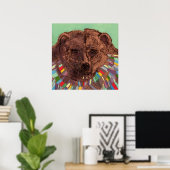 Jezus was een Beer druk Poster (Thuiskantoor)