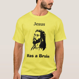 Jezus was een bruin shirt basisch geel