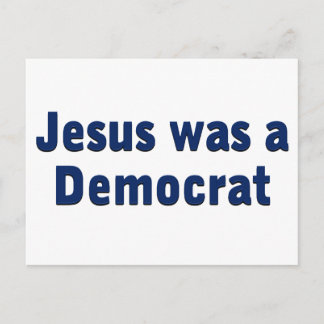 Jezus was een democraat briefkaart