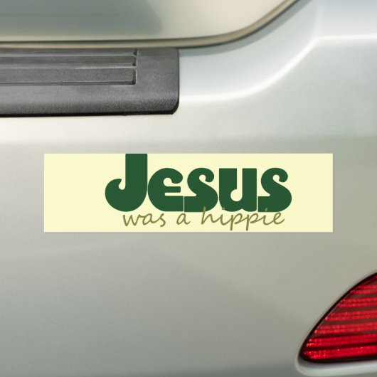Jezus was een hippie bumpersticker (Op auto)