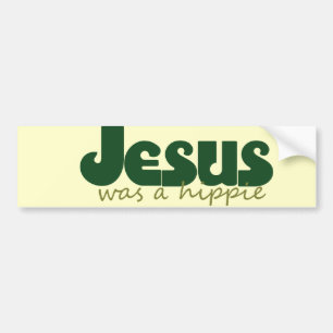 Jezus was een hippie bumpersticker