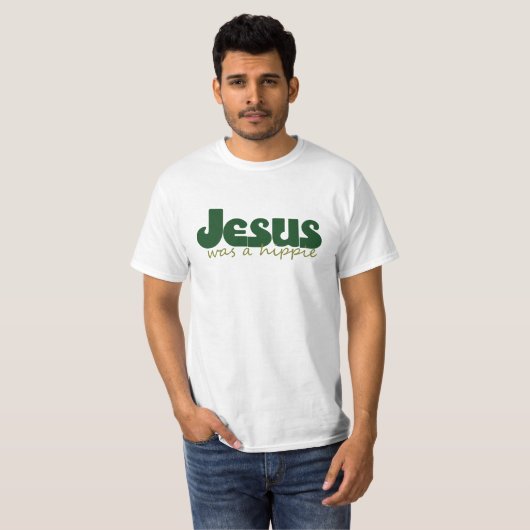 Jezus was een hippie t-shirt (Voorkant volledig)