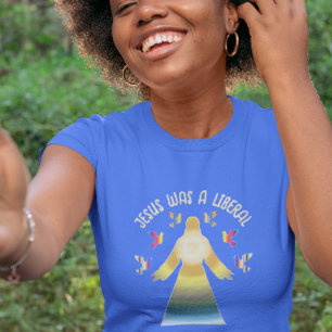 Jezus was een liberaal gepersonaliseerd T-shirt
