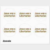 Jezus was een libertarian ronde sticker (Vel)