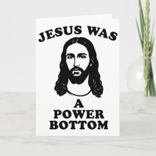 Jezus was een power bottom grappige Pride kerst gr Kaart