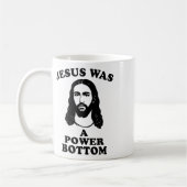 Jezus was een power bottom grappige Pride kerst gr Koffiemok (Links)
