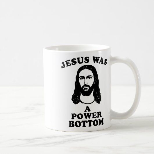 Jezus was een power bottom grappige Pride kerst gr Koffiemok (Rechts)