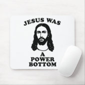 Jezus was een power bottom grappige Pride kerst gr Muismat (Met muis)