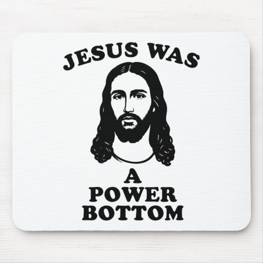 Jezus was een power bottom grappige Pride kerst gr Muismat (Voorkant)