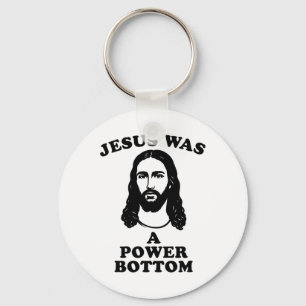 Jezus was een power bottom grappige pride kerst gr sleutelhanger