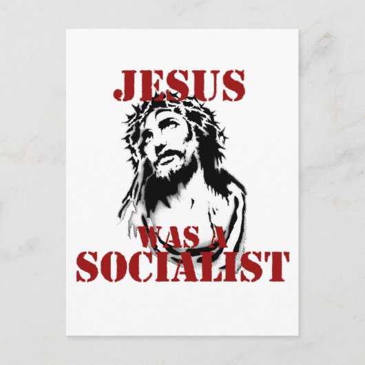 Jezus was een socialist briefkaart (Voorkant)