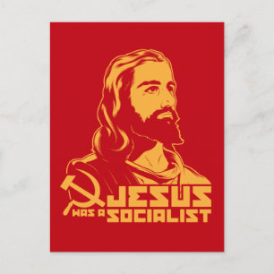 Jezus was een socialist briefkaart