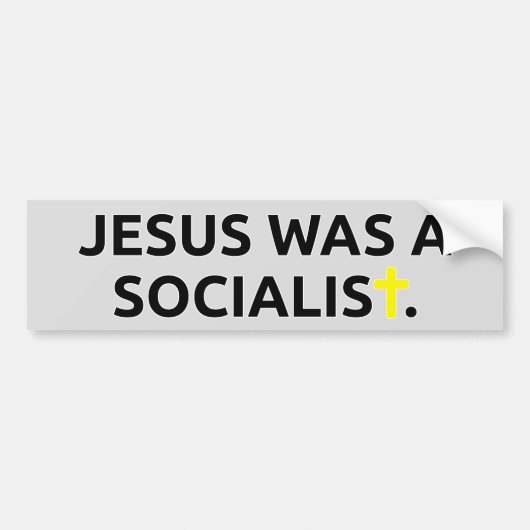 Jezus was een socialist bumpersticker (Voorkant)