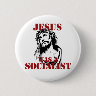 Jezus was een socialist ronde button 5,7 cm