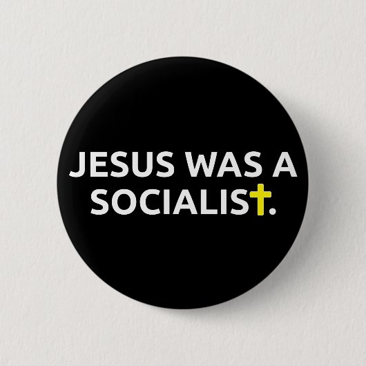 Jezus was een socialist ronde button 5,7 cm (Voorkant)