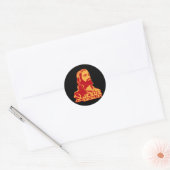 Jezus was een socialist ronde sticker (Envelop)