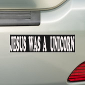 Jezus was een Unicorn Bumpersticker (Op auto)