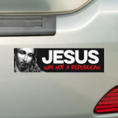 Jezus was geen Republikein Bumpersticker (Op auto)