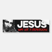 Jezus was geen Republikein Bumpersticker (Voorkant)