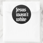 Jezus was geen witte klassieke ronde sticker (Tas)