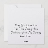 Jezus was Gods kerstcadeautje Feestdagenkaart (Achterkant)