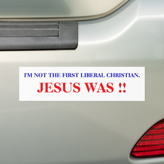 Jezus was het. bumpersticker (Op auto)