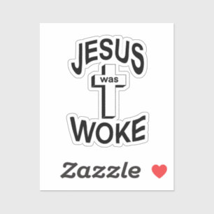Jezus was Woke Classic Round Sticker