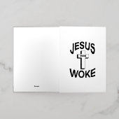 Jezus was Woke Folie Wenskaart (Buiten Laag)