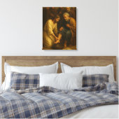 Jezus Wassen De Voeten Van De Discipelen™ LDS Art Canvas Afdruk (Insitu (Slaapkamer))
