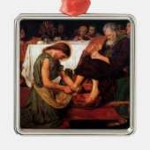  Jezus wast de voeten van Petrus Metalen Ornament (Voorkant)