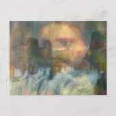 Jezus, watervallen en regenboog briefkaart (Voorkant)