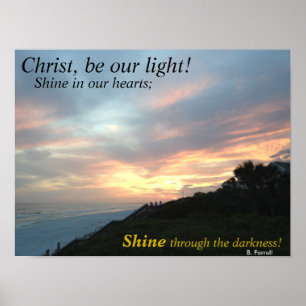 Jezus, wees ons licht! poster zonnescherm