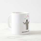 Jezus weet dat ik jongleer koffiemok (Voorkant links)