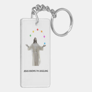 Jezus weet dat ik jongleer sleutelhanger