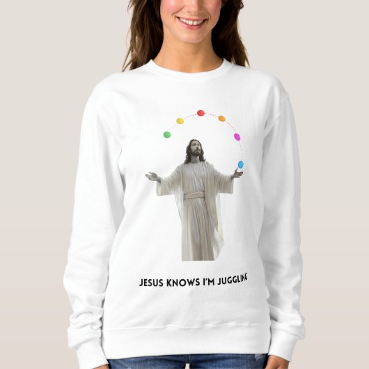 Jezus weet dat ik jongleer trui (Voorkant)