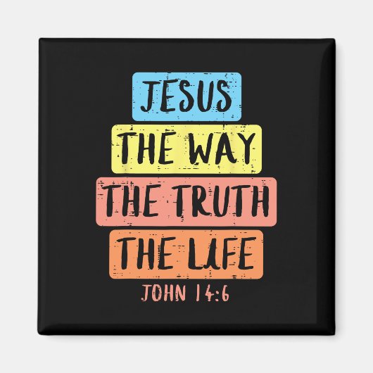 Jezus Weg Waarheid Leven Johannes 146 Pasen Religi Magneet (Voorkant)