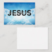 Jezus weg, waarheid, leven Johannes 14:6 Hemeltrap Notitiekaartje (Voorkant / Achterkant)