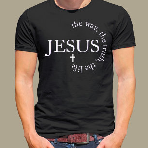 Jezus weg, waarheid, leven Johannes 14:6 Kruis T-shirt