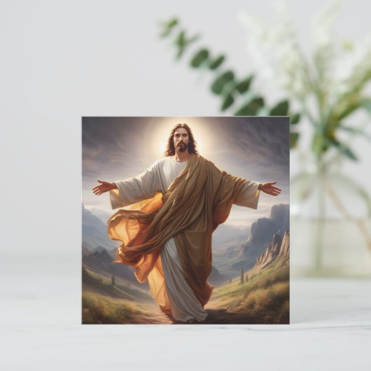 Jezus Wenskaart (Staand voorkant)