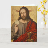 Jezus Wenskaart Kaart (Gele Bloem)