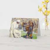 Jezus Wept sympathie Wenskaart Kaart (Gele Bloem)