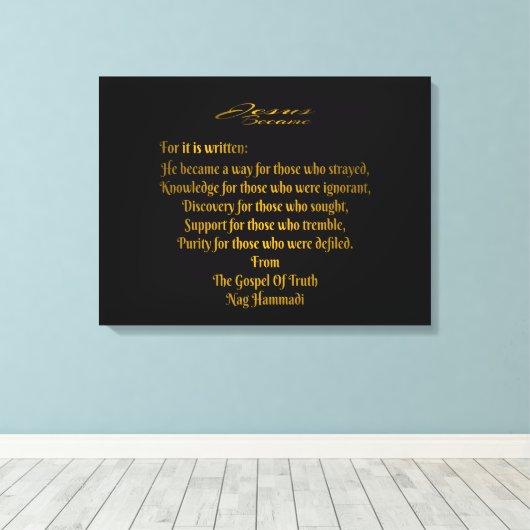 Jezus werd canvas afdruk (Insitu (Houten vloer))